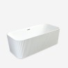 Baignoire rectangulaire blanche rainuré 170x75cm salle de bain Lemno Offre