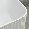 Baignoire rectangulaire blanche rainuré 170x75cm salle de bain Lemno Remises