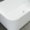Baignoire rectangulaire blanche rainuré 170x75cm salle de bain Lemno Réductions