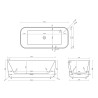 Baignoire rectangulaire blanche rainuré 170x75cm salle de bain Lemno Catalogue