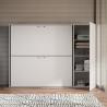 Lit superposé escamotable double blanc moderne avec armoire Kando H Choix
