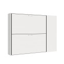Lit superposé escamotable double blanc moderne avec armoire Kando H Offre