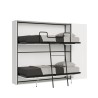 Lit superposé escamotable double blanc moderne avec armoire Kando H Vente