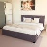 Lit double  160x190 avec sommier à lattes et coffre de rangement Basel King Promotion