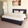 Lit double  160x190 avec sommier à lattes et coffre de rangement Basel King 