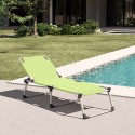4 bains de soleil de plage et jardin pliants en aluminium Seychelles 
