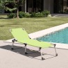 4 bains de soleil de plage et jardin pliants en aluminium Seychelles 