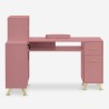 Table manucure d'angle reconstruction ongles blanc rose Dorys Modèle
