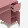 Table manucure d'angle reconstruction ongles blanc rose Dorys Dimensions