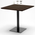 Table basse carrée 90x90 avec pied central pour bistro et bar Horeca Promotion