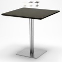 Table basse carrée 90x90 avec pied central pour bistro et bar Horeca Caractéristiques