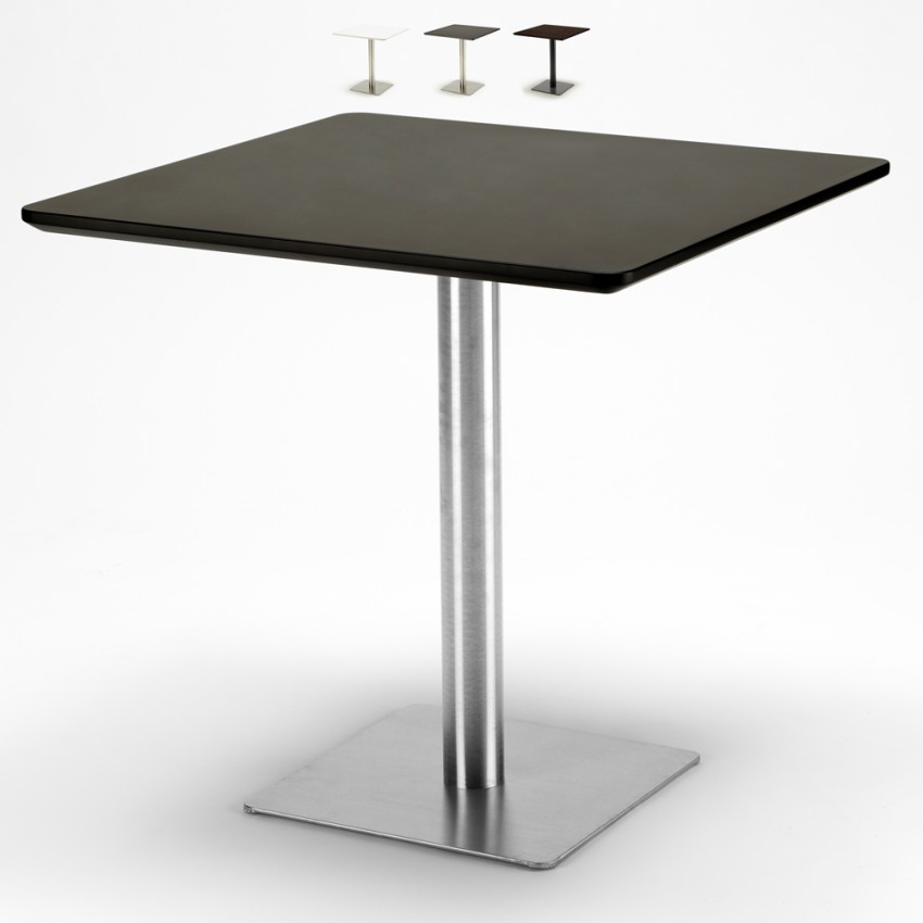 Table basse carrée 90x90 avec pied central pour bistro et bar Horeca Caractéristiques Table basse carrée 90x90 avec pied central pour bistro et bar Horeca Caractéristiques