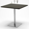 Table basse carrée 90x90 avec pied central pour bistro et bar Horeca Caractéristiques
