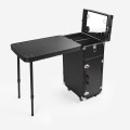 Valise à roulettes pour maquillage avec table miroir lumières Smarty Promotion