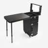 Valise à roulettes pour maquillage avec table miroir lumières Smarty Promotion