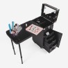 Valise à roulettes pour maquillage avec table miroir lumières Smarty Réductions