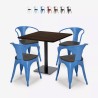 ensemble 1 table horeca 90x90cm bar restaurant et 4 chaises style burke Choix