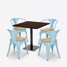ensemble table horeca 90x90cm bar restaurant et 4 chaises style dunmore Achat