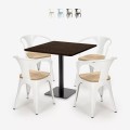 ensemble table horeca 90x90cm bar restaurant et 4 chaises style dunmore Promotion