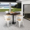 ensemble table horeca 90x90cm bar restaurant et 4 chaises style dunmore Caractéristiques