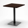 Table carrée 60x60 pied noir et surface bois avec 2 chaises colorées Gruvyer Kiss 