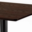 Table carrée 60x60 pied noir et surface bois avec 2 chaises colorées Gruvyer Kiss 