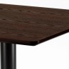 Table carrée 60x60 pied noir et surface bois avec 2 chaises colorées Gruvyer Kiss 