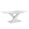 Table extensible 140-180cm design moderne effet marbre blanc Bronx Vente