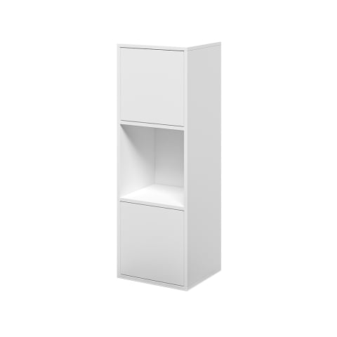 Armoire 2 portes 3 étagères pour bureau étude moderne blanc ika 6 Promotion