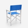 2 Chaises de plage pliantes portables en textilène aluminium Regista Gold 
