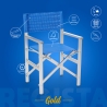2 Chaises de plage pliantes portables en textilène aluminium Regista Gold 