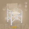 4 chaises de plage pliables portables textilène aluminium Regista Gold 