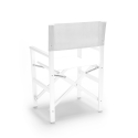 Chaise de plage pliante en aluminium textilène blanc Regista Gold White Remises