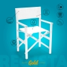 Chaise de plage pliante en aluminium textilène blanc Regista Gold White Offre