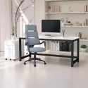 Chaise de bureau ergonomique en tissu design moderne Motegi Moon Vente