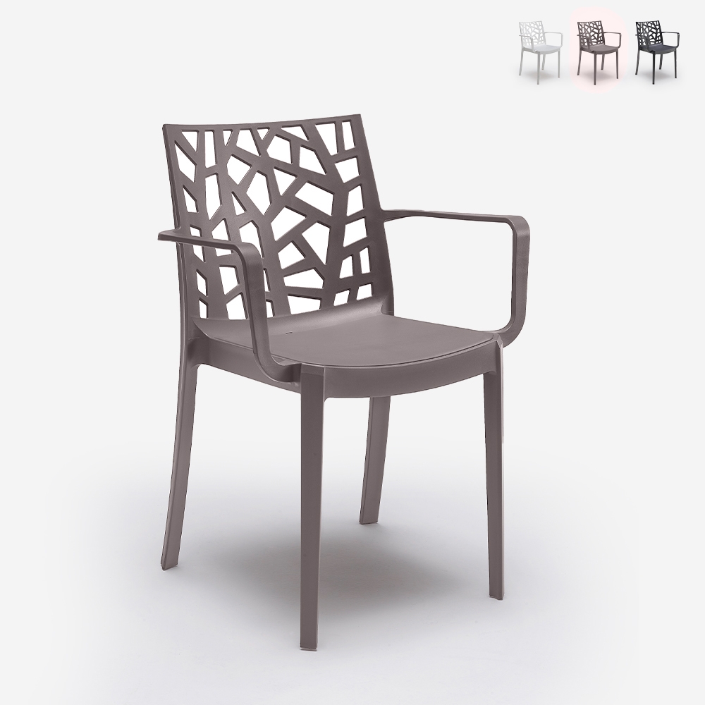 Lot de  23 chaises de bar de jardin d'extérieur avec accoudoirs Matrix Armchair Bica