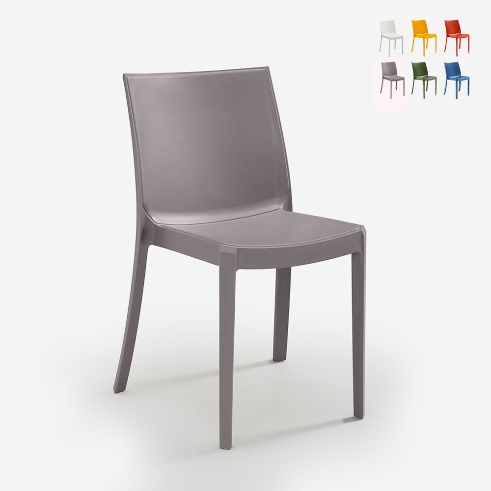 Lot de 23 chaises empilables jardin extérieur bar restaurant Perla Bica