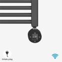 Sèche-serviettes électrique thermostat mural Wi-Fi 80cm Tawoo Prix
