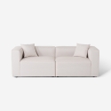 Canapé 3 places modulable moderne en tissu Neko Remises
