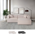 Canapé d'angle modulaire 3 places avec péninsule en tissu Rylos Promotion