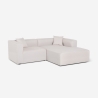 Canapé d'angle modulaire 3 places avec péninsule en tissu Rylos Offre