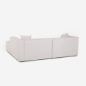 Canapé d'angle modulaire 3 places avec péninsule en tissu Rylos Réductions