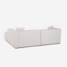 Canapé d'angle modulaire 3 places avec péninsule en tissu Rylos Réductions