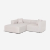 Canapé modulaire 3 places en tissu modulable avec méridienne d'angle Lorys Offre