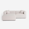 Canapé modulaire 3 places en tissu modulable avec méridienne d'angle Lorys Remises