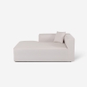 Canapé modulaire 3 places en tissu modulable avec méridienne d'angle Lorys Choix