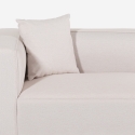 Canapé d'angle modulaire 3 places avec péninsule en tissu Rylos Prix
