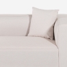 Canapé modulaire 3 places en tissu modulable avec méridienne d'angle Lorys Dimensions