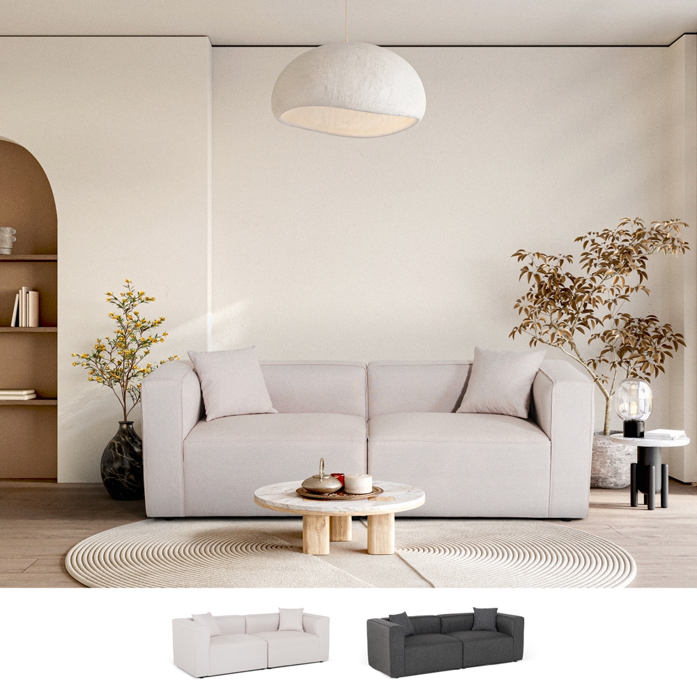 Canapé 3 places modulable moderne en tissu Neko