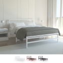Lit 2 places en métal avec sommier à lattes 160x200 Skjern Promotion